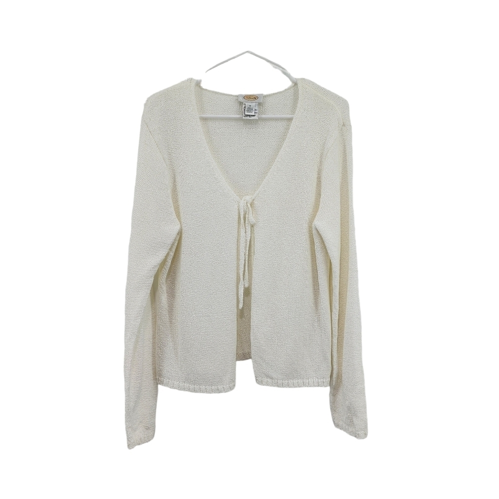 Talbots Women's Vintage Knitted Tie Front Cardigan Sweater - M